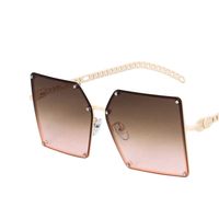 New Fashion Style Korea Chain Hollow Big Box Sunglasses sku image 5