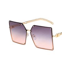 New Fashion Style Korea Chain Hollow Big Box Sunglasses sku image 6
