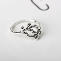 Wholesale Jewelry Simple Style Commute Leaves Alloy Rings main image 4