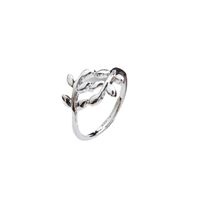 Wholesale Jewelry Simple Style Commute Leaves Alloy Rings sku image 2
