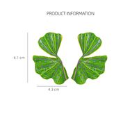 1 Pair Simple Style Leaf Enamel Zinc Alloy Earrings main image 2