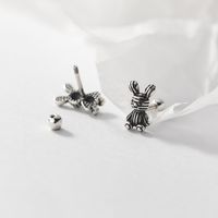 1 Pair Simple Style Classic Style Rabbit Copper Silver Plated Ear Studs main image 2