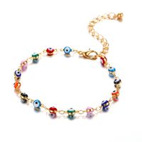 Anklet Jewelry Creative Simple  Seven Color Water Drop Devil's Eye Anklet  Wholesale Nihaojewelry main image 3