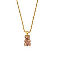 Fashion Geometric Stainless Steel Plating Zircon Gold Plated Necklace sku image 3