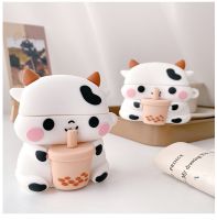 Cute Cow For Airpods Pro Protective Case Cartoon Milk Tea  Wireless Bluetooth 2 Generation Earphone Sleeves main image 1