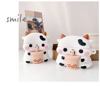 Cute Cow For Airpods Pro Protective Case Cartoon Milk Tea  Wireless Bluetooth 2 Generation Earphone Sleeves main image 3