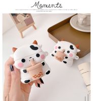 Cute Cow For Airpods Pro Protective Case Cartoon Milk Tea  Wireless Bluetooth 2 Generation Earphone Sleeves main image 4