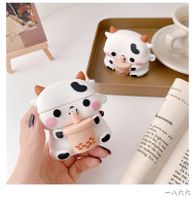 Cute Cow For Airpods Pro Protective Case Cartoon Milk Tea  Wireless Bluetooth 2 Generation Earphone Sleeves main image 6