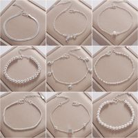 Simple Style Star Dolphin Heart Shape Brass Beaded Silver Plated Bracelets 1 Piece main image 1