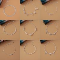 Simple Style Star Dolphin Heart Shape Brass Beaded Silver Plated Bracelets 1 Piece main image 3