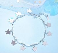 Simple Style Star Dolphin Heart Shape Brass Beaded Silver Plated Bracelets 1 Piece sku image 4