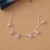 Simple Style Star Dolphin Heart Shape Brass Beaded Silver Plated Bracelets 1 Piece sku image 5