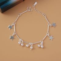 Simple Style Star Dolphin Heart Shape Brass Beaded Silver Plated Bracelets 1 Piece sku image 6