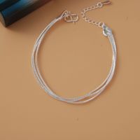 Simple Style Star Dolphin Heart Shape Brass Beaded Silver Plated Bracelets 1 Piece sku image 10