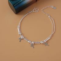 Simple Style Star Dolphin Heart Shape Brass Beaded Silver Plated Bracelets 1 Piece sku image 15