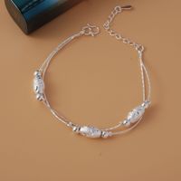Simple Style Star Dolphin Heart Shape Brass Beaded Silver Plated Bracelets 1 Piece sku image 21