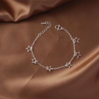 Simple Style Star Dolphin Heart Shape Brass Beaded Silver Plated Bracelets 1 Piece sku image 22
