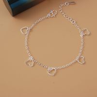 Simple Style Star Dolphin Heart Shape Brass Beaded Silver Plated Bracelets 1 Piece sku image 23