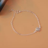 Simple Style Star Dolphin Heart Shape Brass Beaded Silver Plated Bracelets 1 Piece sku image 29