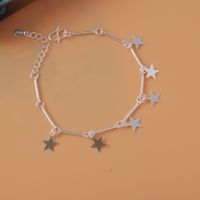 Simple Style Star Dolphin Heart Shape Brass Beaded Silver Plated Bracelets 1 Piece sku image 35