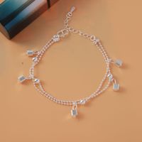 Simple Style Star Dolphin Heart Shape Brass Beaded Silver Plated Bracelets 1 Piece sku image 46