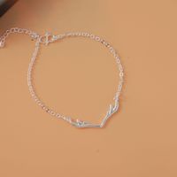 Simple Style Star Dolphin Heart Shape Brass Beaded Silver Plated Bracelets 1 Piece sku image 47