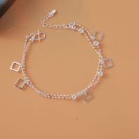 Simple Style Star Dolphin Heart Shape Brass Beaded Silver Plated Bracelets 1 Piece sku image 49