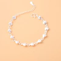 Simple Style Star Dolphin Heart Shape Brass Beaded Silver Plated Bracelets 1 Piece sku image 56