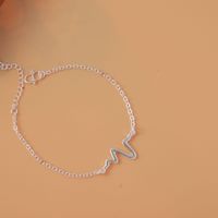 Simple Style Star Dolphin Heart Shape Brass Beaded Silver Plated Bracelets 1 Piece sku image 61