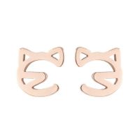1 Pair Cute Cat Plating 304 Stainless Steel 18K Gold Plated Ear Studs sku image 11
