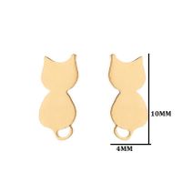 1 Pair Cute Cat Stainless Steel Plating Ear Studs sku image 13