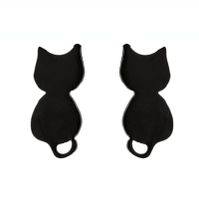 1 Pair Cute Cat Stainless Steel Plating Ear Studs sku image 15