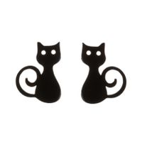 1 Pair Cute Cat Stainless Steel Plating Ear Studs sku image 18