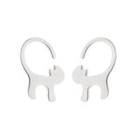 1 Pair Cute Cat Plating 304 Stainless Steel 18K Gold Plated Ear Studs sku image 4