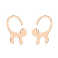 1 Pair Cute Cat Plating 304 Stainless Steel 18K Gold Plated Ear Studs sku image 20