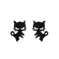 1 Pair Cute Cat Stainless Steel Plating Ear Studs sku image 24