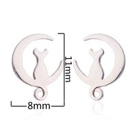 1 Pair Cute Cat Plating 304 Stainless Steel 18K Gold Plated Ear Studs sku image 7