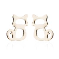 1 Pair Cute Cat Plating 304 Stainless Steel 18K Gold Plated Ear Studs sku image 34