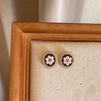 Retro Geometric Sterling Silver Plating Zircon Earrings 1 Pair sku image 5