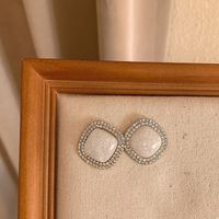 Retro Geometric Sterling Silver Plating Zircon Earrings 1 Pair sku image 22
