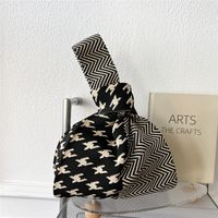 Women's Fashion Houndstooth Polyester Shopping Bags sku image 9
