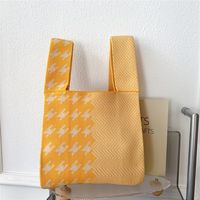 Women's Fashion Houndstooth Polyester Shopping Bags sku image 12