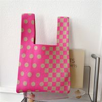 Women's Fashion Houndstooth Polyester Shopping Bags sku image 14
