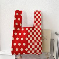 Women's Fashion Houndstooth Polyester Shopping Bags sku image 15