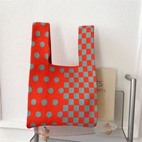 Women's Fashion Houndstooth Polyester Shopping Bags sku image 16