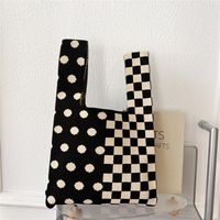 Women's Fashion Houndstooth Polyester Shopping Bags sku image 17