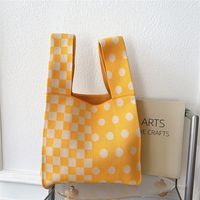 Women's Fashion Houndstooth Polyester Shopping Bags sku image 19