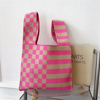 Women's Fashion Houndstooth Polyester Shopping Bags sku image 23