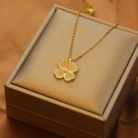 Fashion Heart Shape Butterfly Titanium Steel Plating Inlay Artificial Diamond Pendant Necklace 1 Piece sku image 14