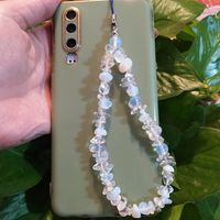 Casual Solid Color Coral Stoving Varnish Mobile Phone Chain sku image 1